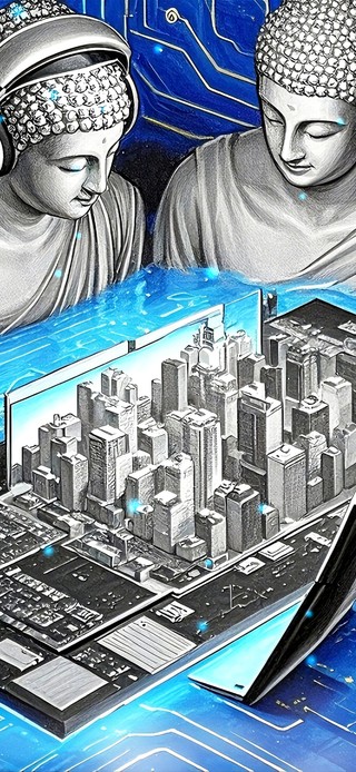 素描-赛博佛祖的人间博弈棋盘