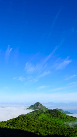 4K高山云海蓝天白云