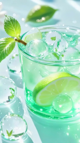 青柠薄荷气泡水