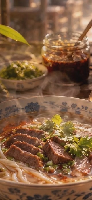 牛肉面和小笼包