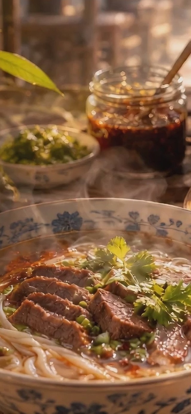 牛肉面和小笼包