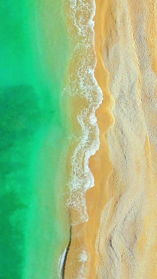 解压沙滩海浪4K