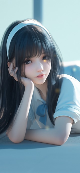 她的气质如兰花般高雅