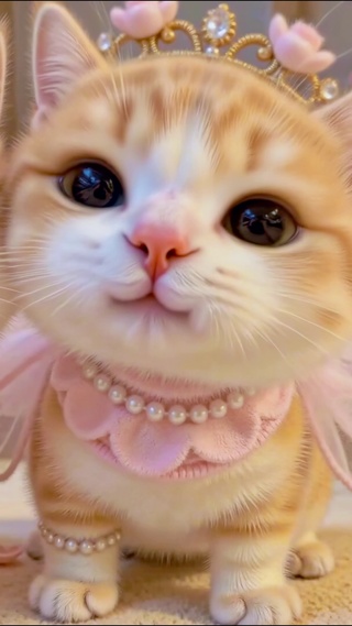 可爱公主风橘猫
