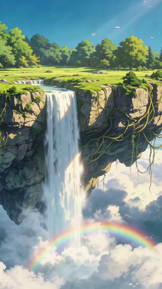 彩虹瀑布浮空岛