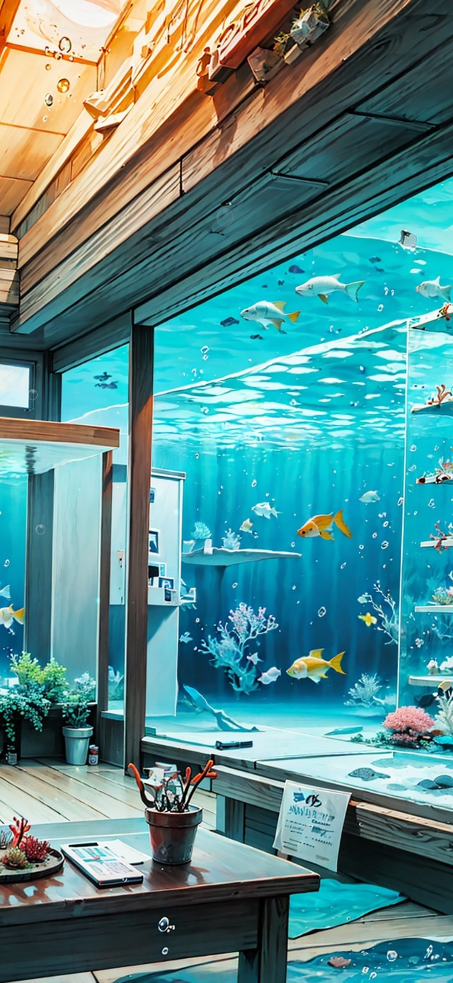 4K唯美治愈海底水族馆