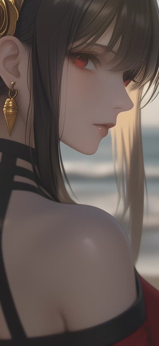 海边可爱女孩