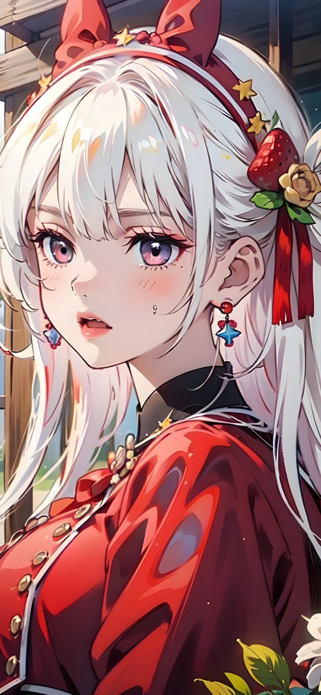 白小狸壁纸-草莓少女2