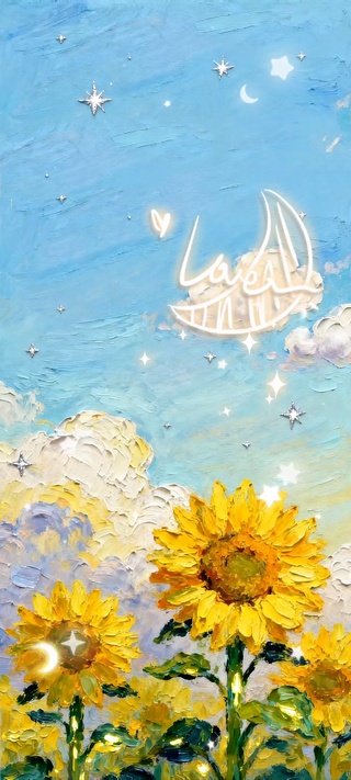 蓝天云絮的向日葵之约