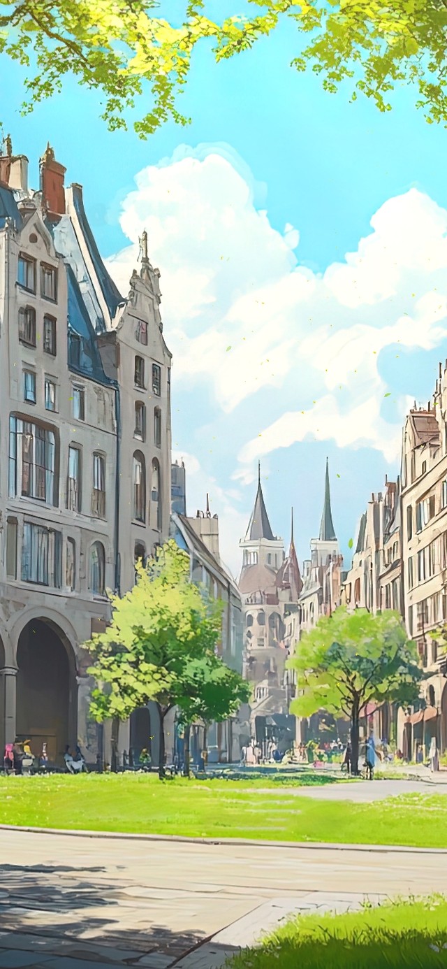 清新绿色氧气小镇