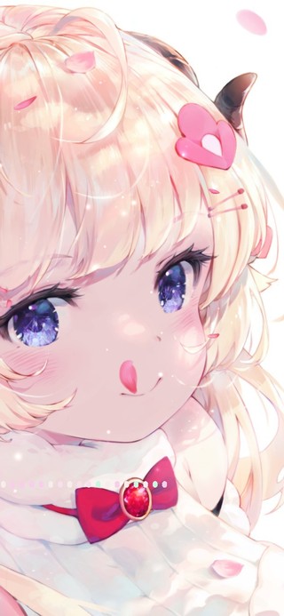 可爱羊角少女