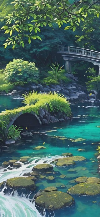 护眼绿景