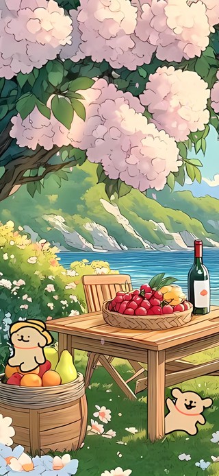 春天狗狗野餐