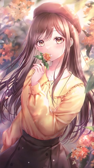 唯美花丛少女