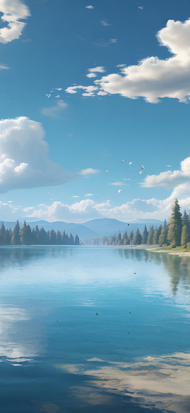 大自然风景山川河流湖泊风水图