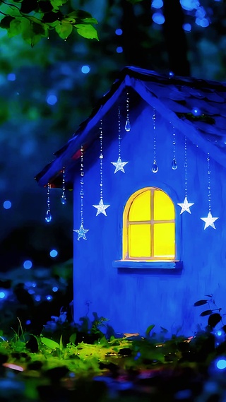 克莱因蓝之夜萤火星屋