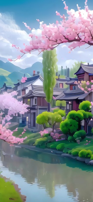 屋前的樱花树
