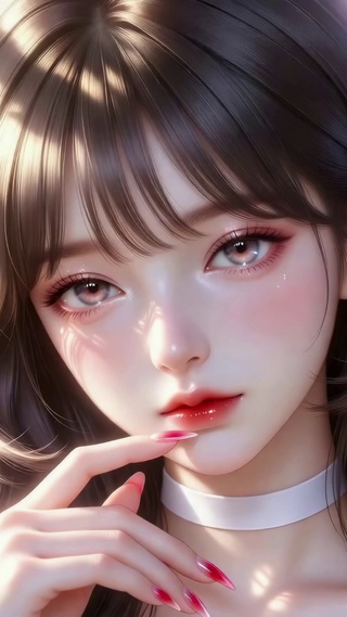 花海中的清纯美少女