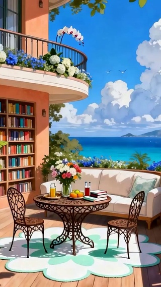 海边海景树木