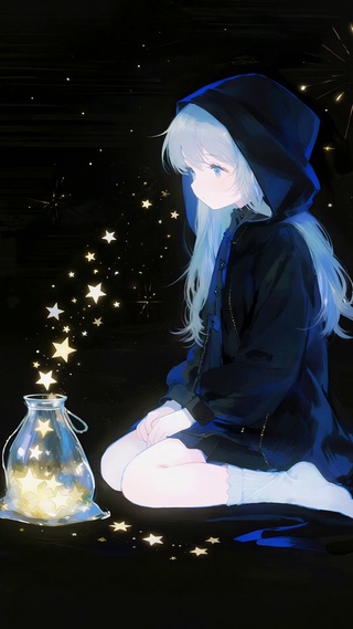 夜晚星星女孩