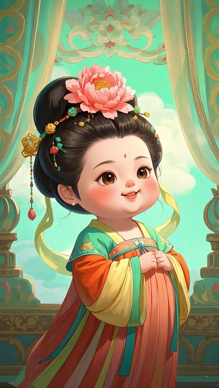 好喜庆的唐贵妃啊