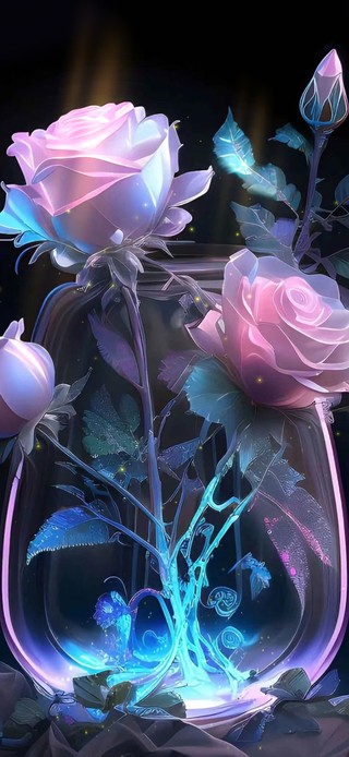 治愈4k 玫瑰花