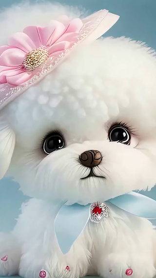 萌宠可爱小白狗