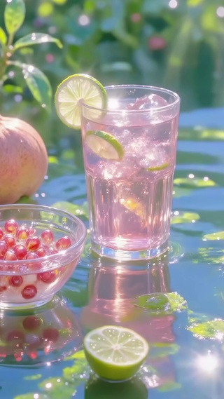 夏日限定粉气泡水