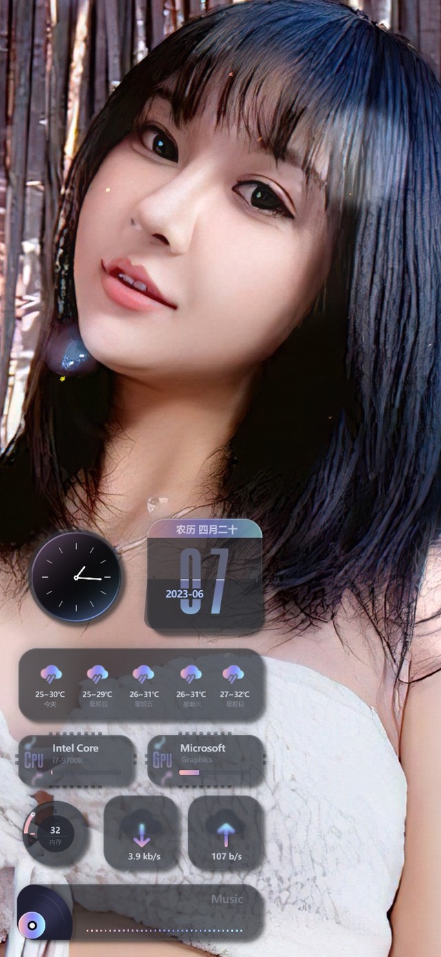 清纯性感长发美女