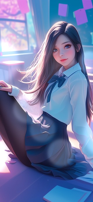她的笑容如夏日微风，清新又温暖