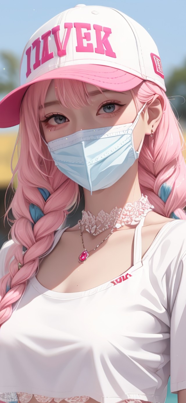 小清新夏日泳池少女