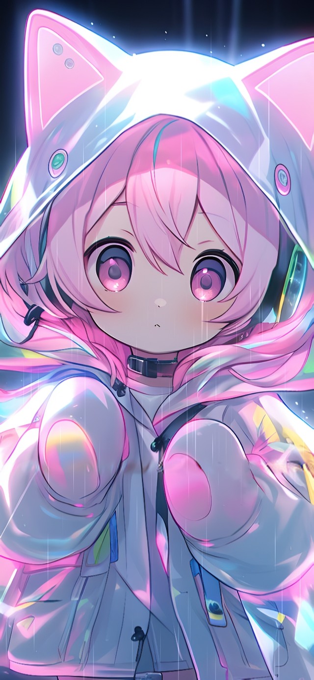 4k雨天萌系女孩