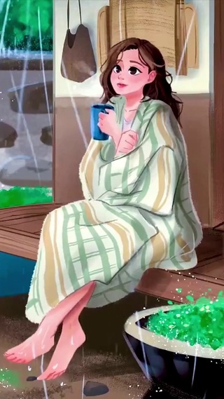 喝茶观雨