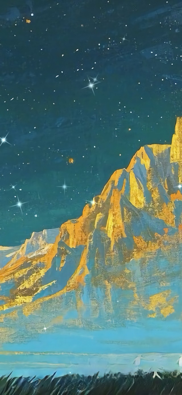 花漾壁纸|流星划过的夜空