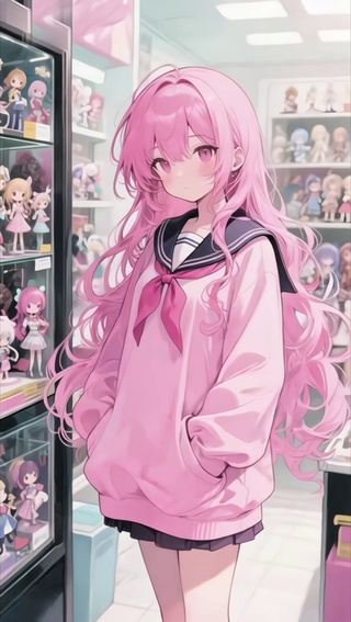 粉色少女