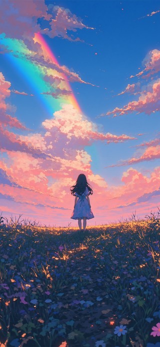 唯美草地云彩