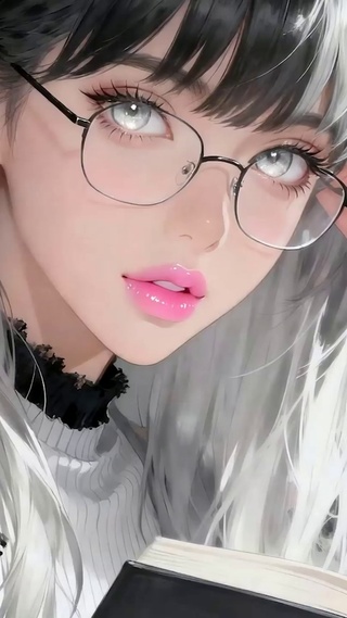 戴眼镜女孩