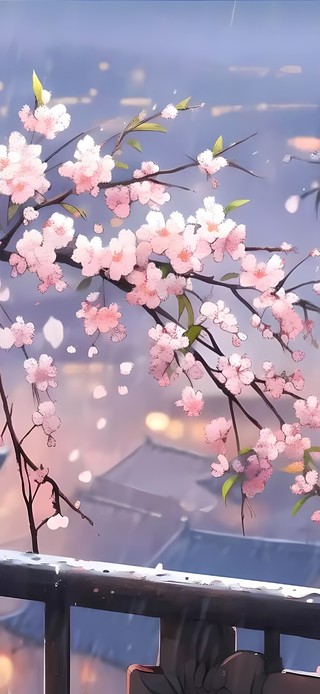 雨天的桃花