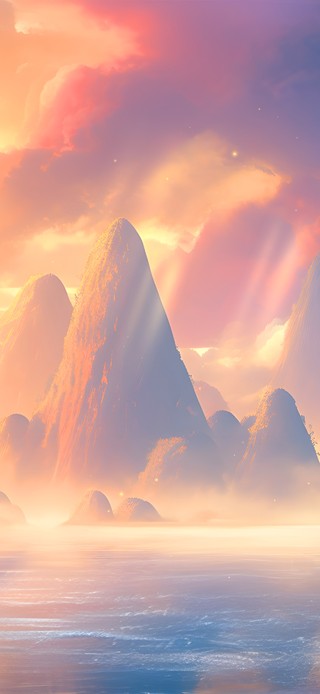 彩云彩虹大海