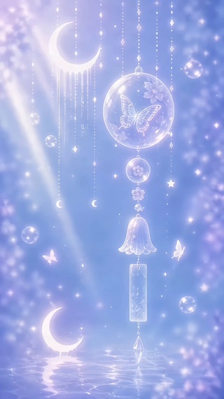 梦幻蓝紫幸运风铃