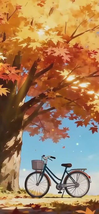 秋天枫树公园