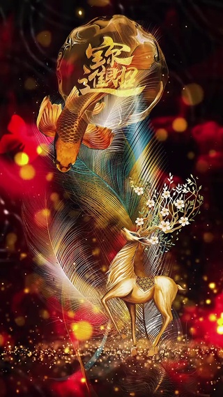 一路生花，招财进宝，年年有余