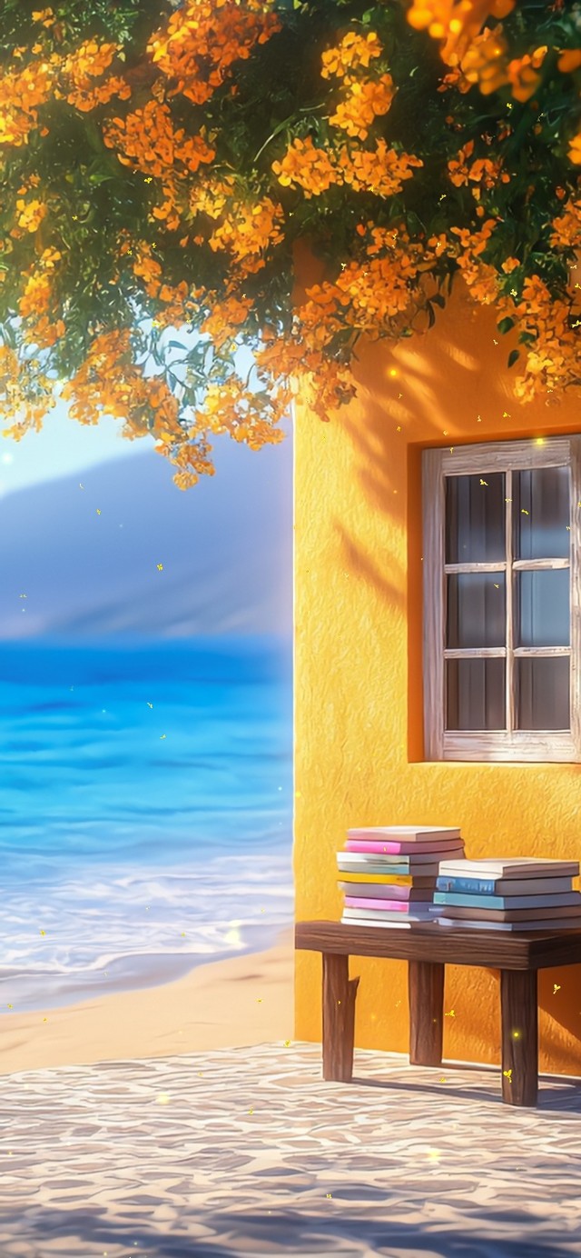 大海边落花小屋