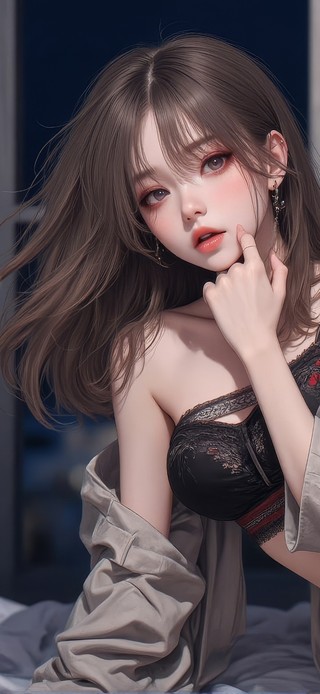 窗前美女模特