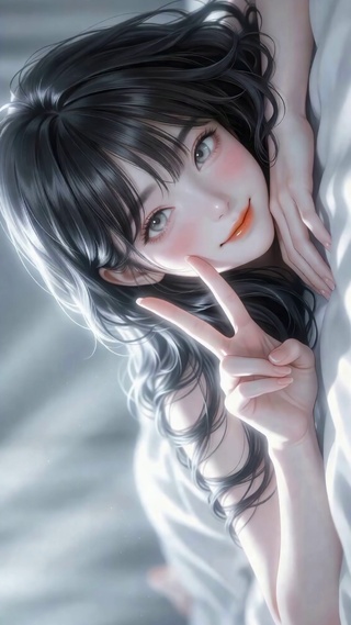 柔光居家卧室美女