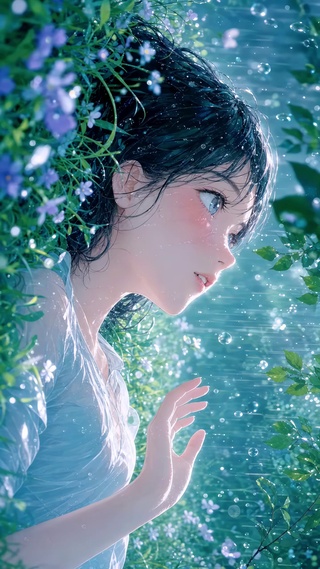 雨中少女