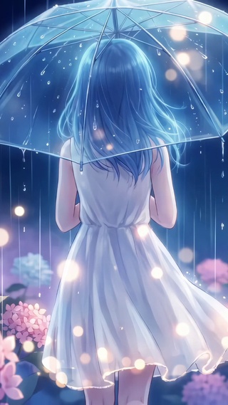 雨夜背影