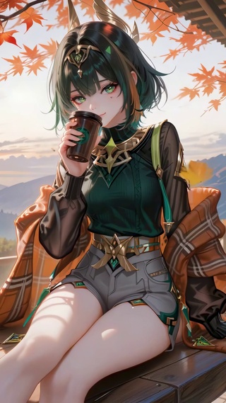 秋枫落日看山河奈芙尔
