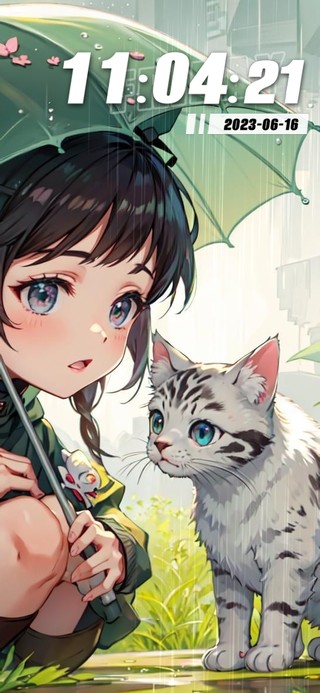 雨天的猫与女孩