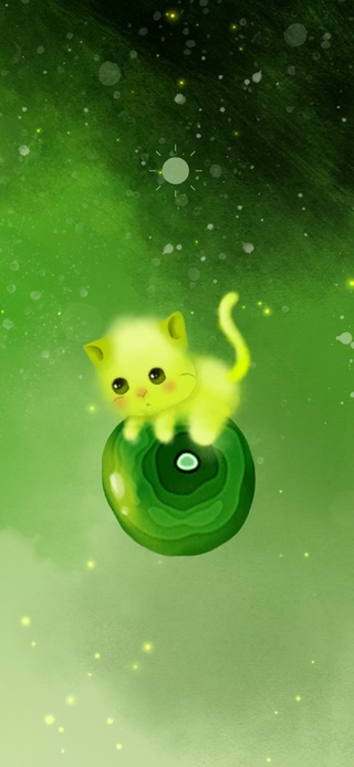 护眼壁纸-追光的猫